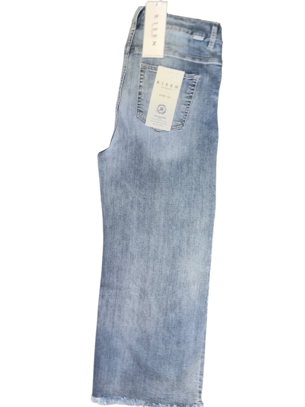 Risen 1X Light Blue Straight Leg Jeans